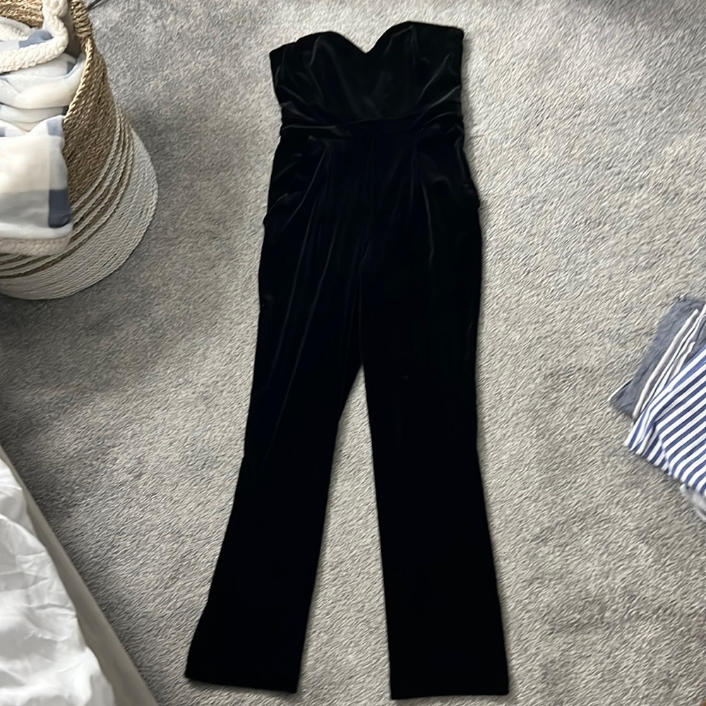 Express size 2 velvet jumpsuit